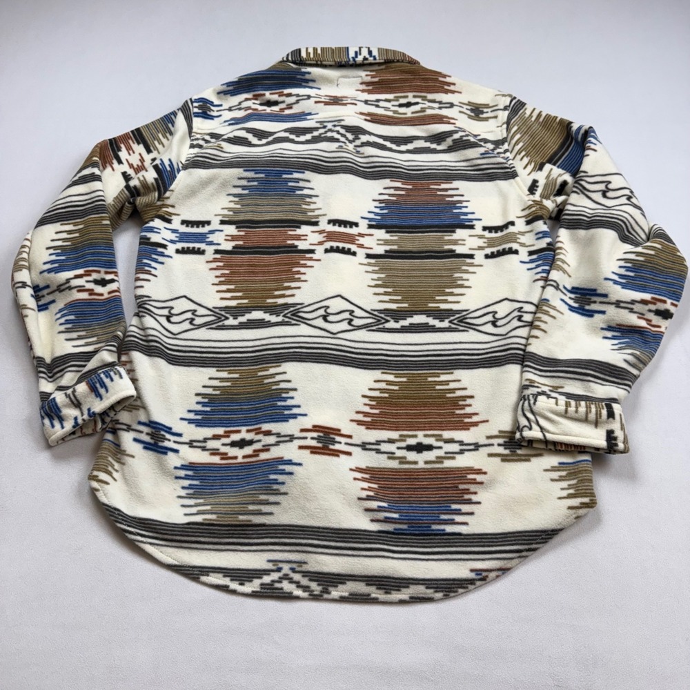 Billabong Adventure Division Mens XL Fleece Shirt Jacket Tribal Southwest Cream - Picture 6 of 7